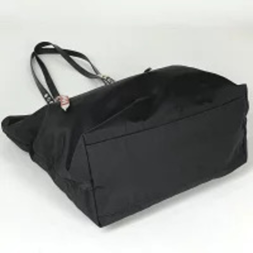 Prada Plate Tote Black Shoulder Studded Nero Bag Crossbody Tessuto Black